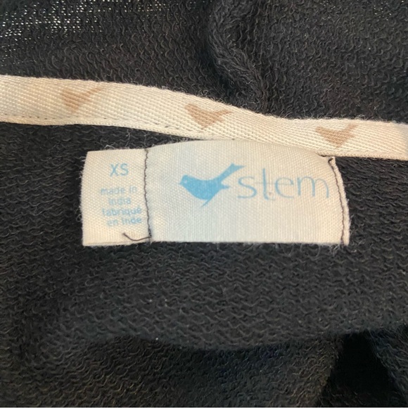 NORDSTROM | STEM Crossover Wrap Drape Cardigan Zippered Jacket Black XS - Picture 5 of 6